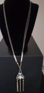 Black & Gold Crystal Necklace
